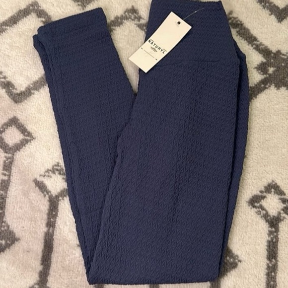 NWT Naturyl Textured Lounge Legging Sz S Navy Blue - Picture 3 of 6